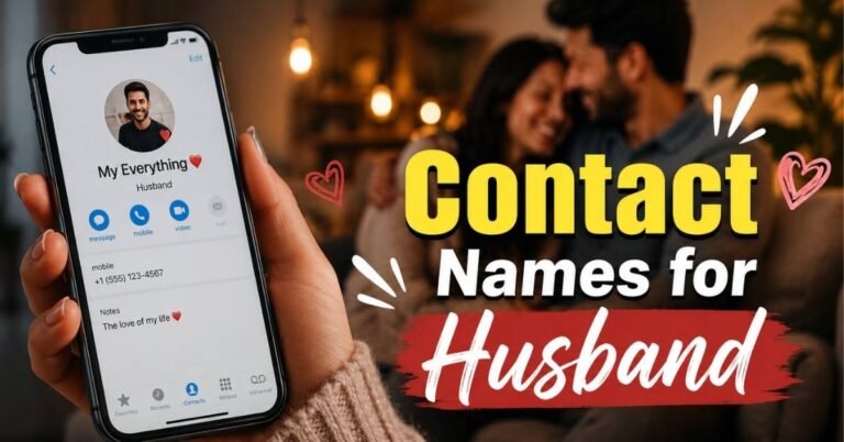 Contact Names for Husband