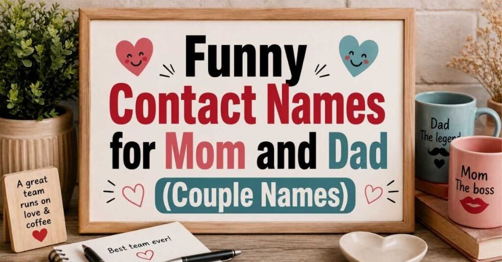 Funny Contact Names for Mom and Dad