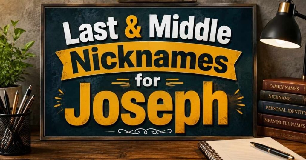 Last & Middle Nicknames for Joseph