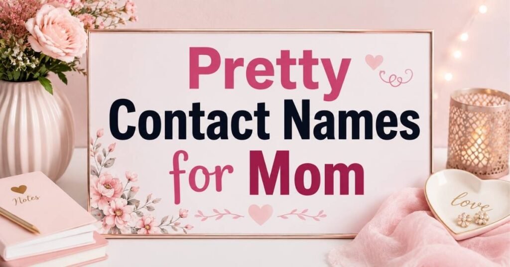 Pretty Contact Names for Mom