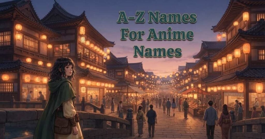 A-Z Names For Anime Names