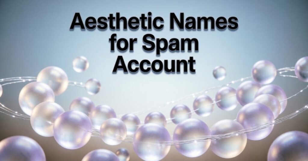 Aesthetic Names for Spam Account