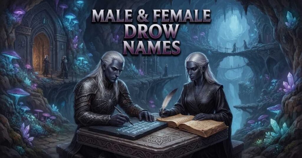 Male & Female Drow Names