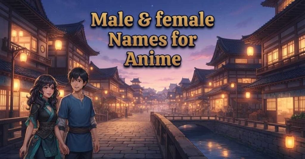 Male & female Names for Anime