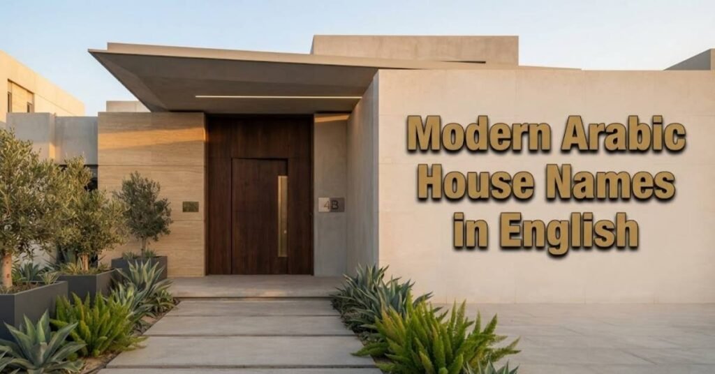 Modern Arabic House Names in English