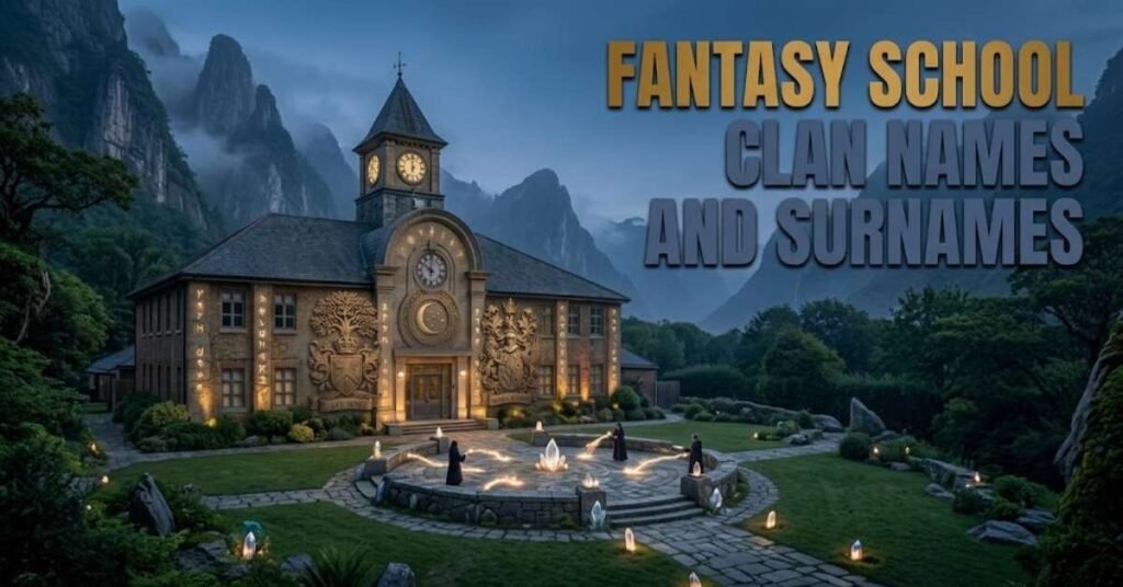 Fantasy School Clan Names and Surnames