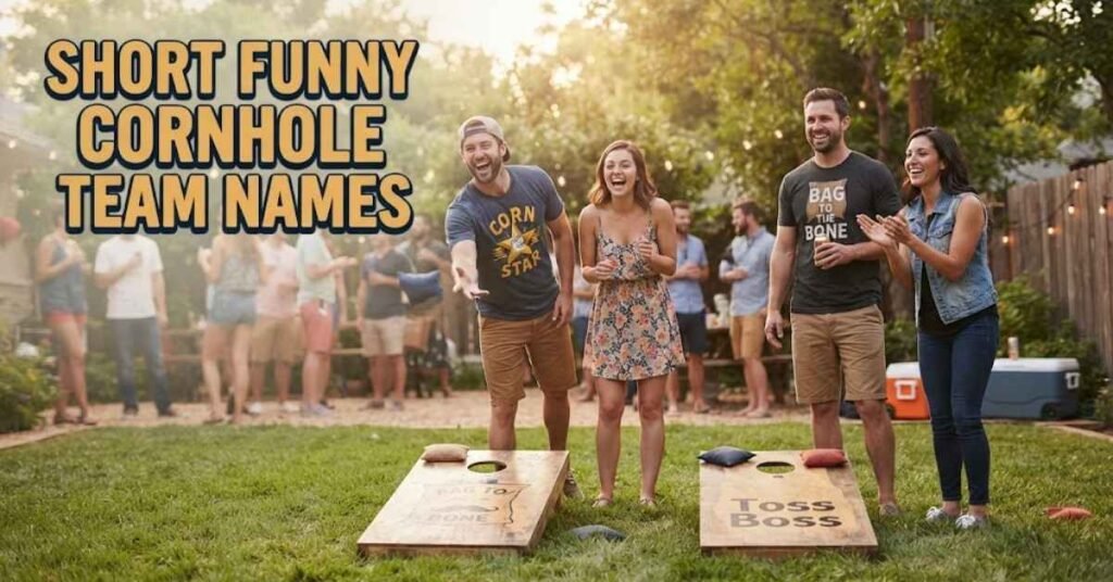 Short funny cornhole team names